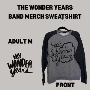 THE WONDER YEARS grey and black sweatshirt - official band merch